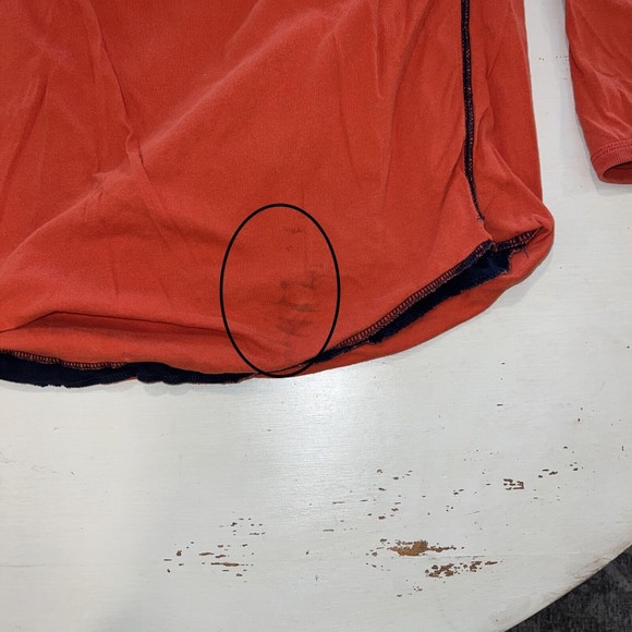 Vtg Chaps Ralph Lauren Reversible Shirt Size L Blue Orange Screen Print Logo 90s - Picture 11 of 15